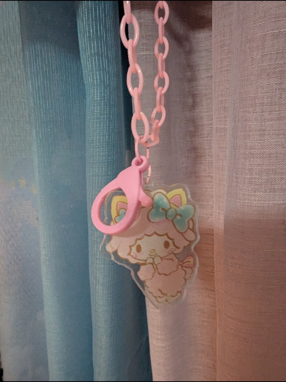 My Sweet Piano Pink Chain Keychain Wristlet Key Fob or Kuromi Purple Wristlet